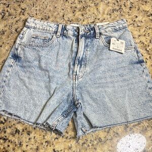 Zara Women's High Rise Dad Shorts